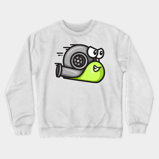 Turbo Snail - Lime Green Crewneck Sweatshirt by hoddynoddy